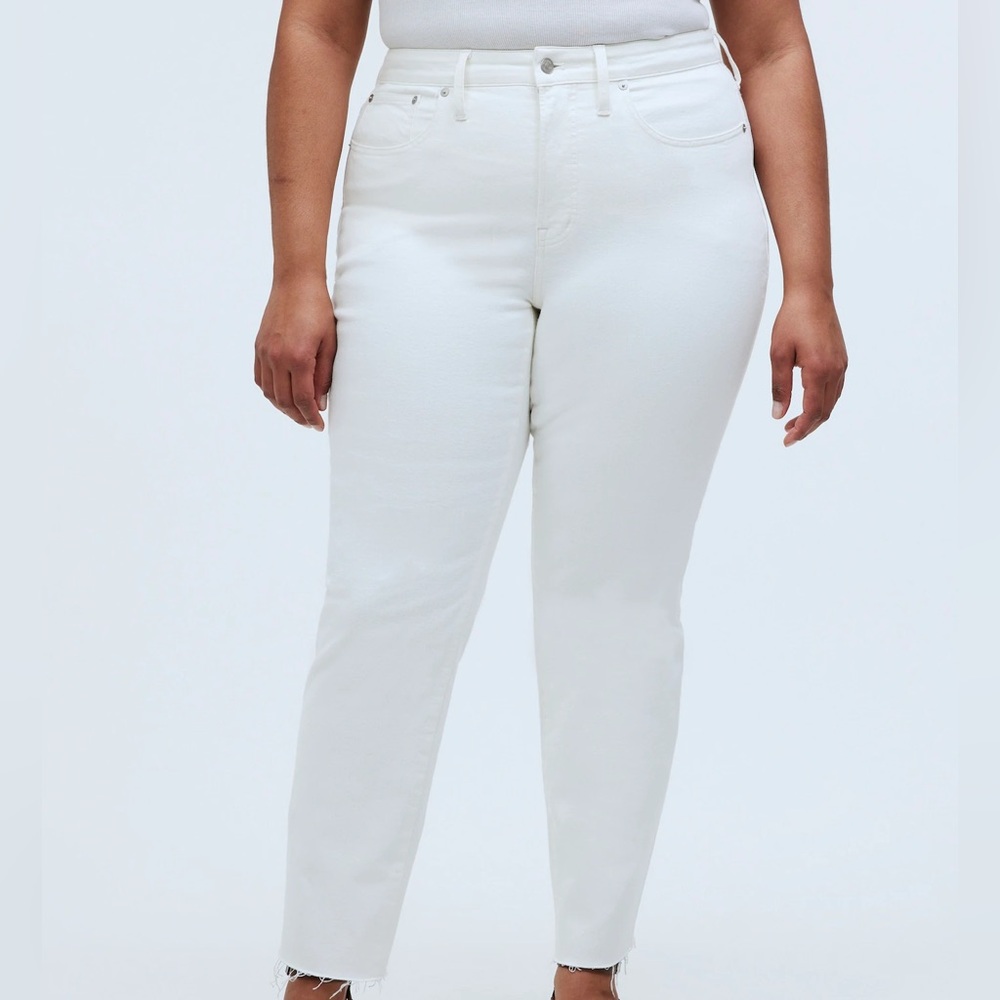 Madewell 16W Curvy Perfect Vintage Jean in Tile White